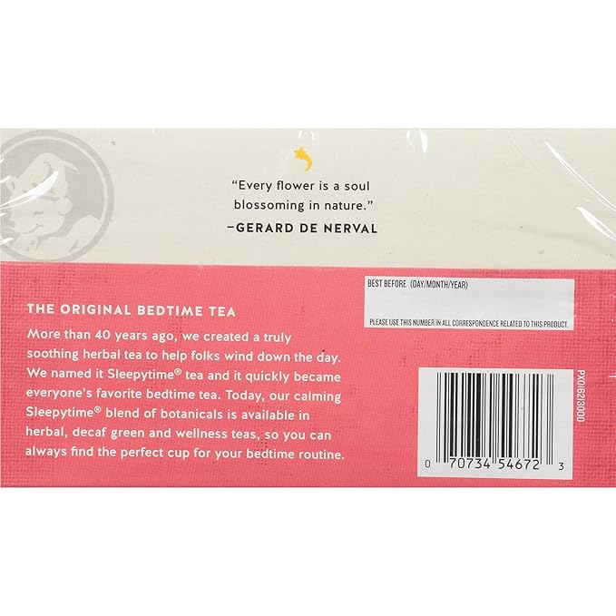 Celestial Seasonings Sleepytime Wellness Tea Plus Probiotics, Caffeine Free, 18 Tea Bags Box (Pack of 2) - Bloomnest