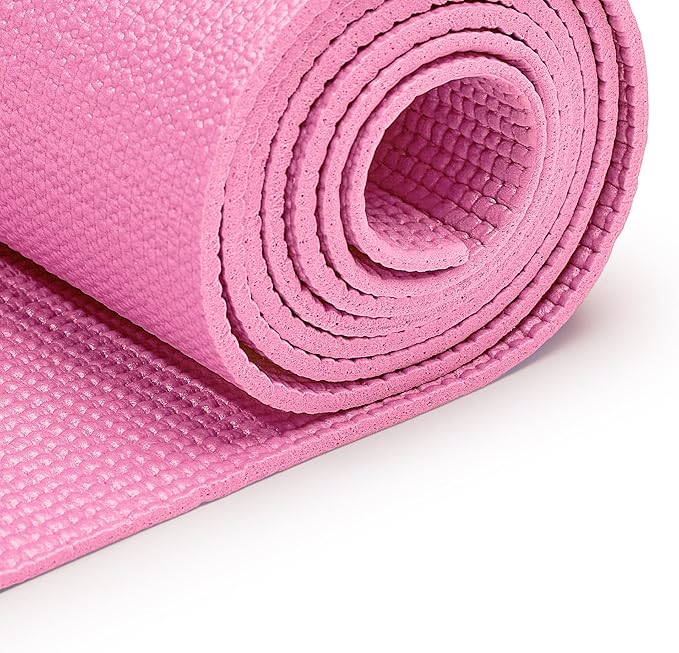 Sunny Health & Fitness Non-Slip Yoga Mat – Durable, Anti-Tear, Lightweight, Cushioned Support for Yoga, Pilates, Stretching Exercises, Meditation and Floor Workouts | Multiple Sizes & Colors - Bloomnest