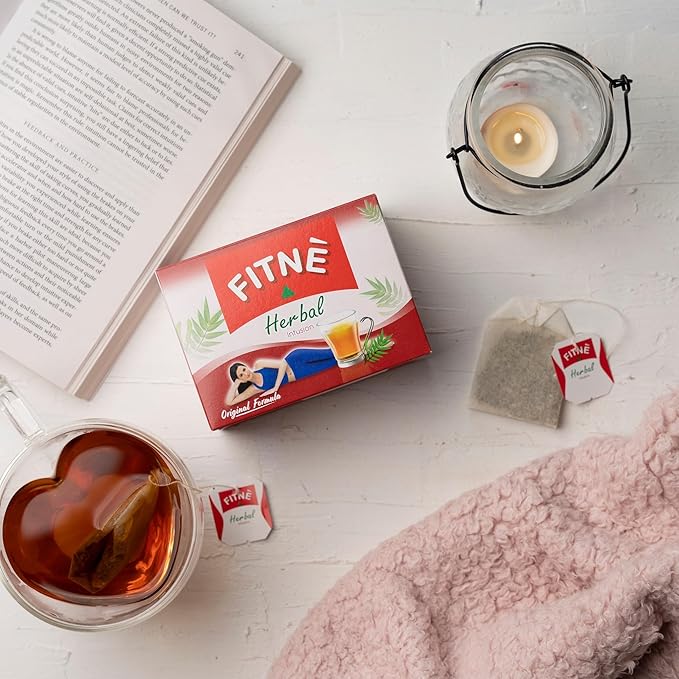 FITNE Original Herbal Tea Senna Infusion Healthy Wellness Beverage Natural Gentle Detox Cleanse No Calories Caffeine Free, 20 Tea Bags - Bloomnest