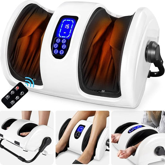 Best Choice Products Heated Shiatsu Foot Massager for Pain Relief, Plantar Fasciitis, Neuropathy, Blood Circulation w/Compact Design - Pearl White - Bloomnest