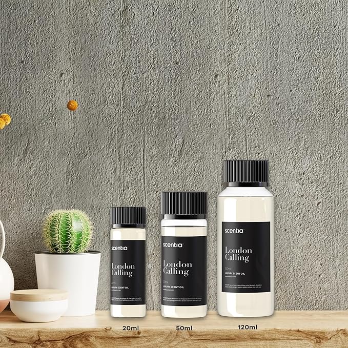 Scentia Hotel Diffuser Oil Inspired by Ferrari - 50 ml 1.69 fl oz - Fragrance Oil Blend White Tea, Cedarwood & Soku Lime for Aromatherapy Diffusers and Humidifiers - London Calling, Mothers Day Gift Scentia