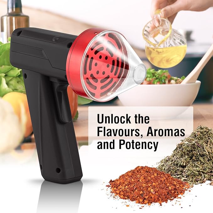 2.5" Large Electric Grinder Herb Grinder, Auto Spice Grinder with Auto Dispensing (Black Red) - Bloomnest
