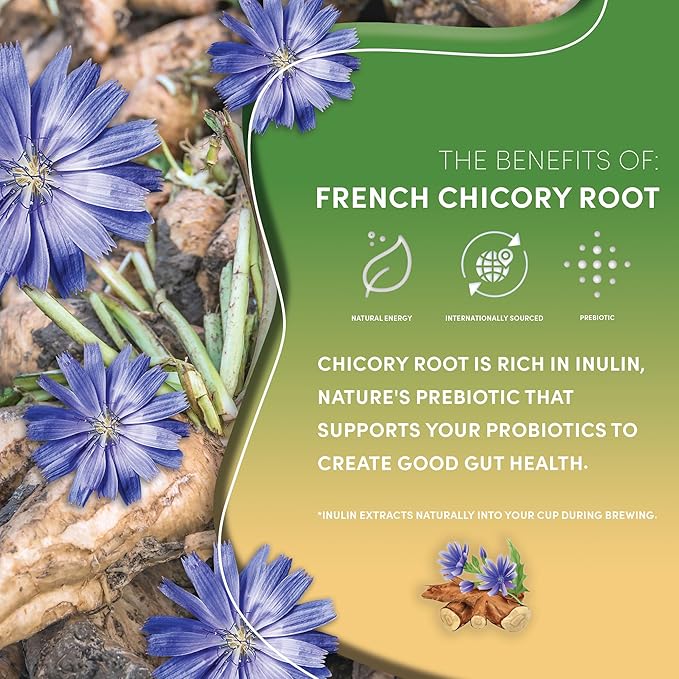 Teeccino French Roast Herbal Tea - Rich & Roasted Herbal Tea That’s Caffeine Free & Prebiotic for Natural Energy, Coffee Alternative, 25 Tea Bags - Bloomnest