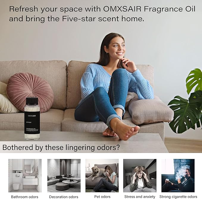 My Way Hotel Diffuser Oil & Home Luxury Fragrance Scents -120ml- Comforting Sandalwood, Cedarwood & Iris - Aromatherapy Oil Blends My Way Fragrance Essential Oils for Diffuser - Bloomnest