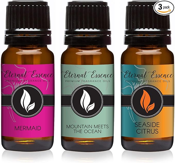 Trio (3) - Mermaid, Seaside Citrus & Mountain Meets Ocean - Premium Fragrance Oil Trio - 10ML EternalEssenceOils