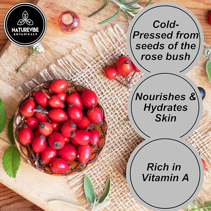 Naturevibe Botanicals Rosehip Oil 32 Ounces | 100% Pure and Natural | Great for Skin Care and Hair Care - Bloomnest