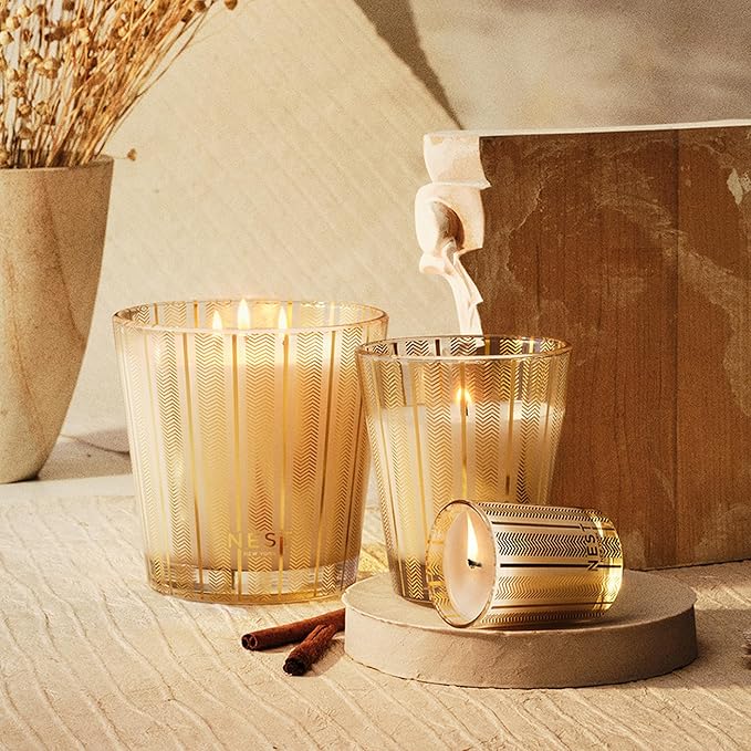NEST New York Scented 3-Wick Candle, Winter Chai - 21.2 oz - Up to 100-Hour Burn Time - Reusable Glass Vessel - Bloomnest
