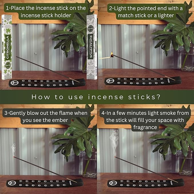 Trumiri Incense Sticks - Combo Pack of 40 Insence-Sticks - 20 Citronella + 20 Lemongrass - Insenses - Insents - Incents - Inscense - Incence - Incienso - All Natural Incense Sticks TRUMIRI