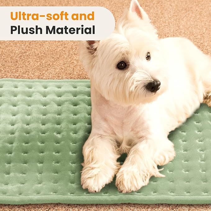 Electric Heating Pad for Back Pain Relief & Cramps - 6 Heat Settings,Auto Shut Off,Moist Heat Options,Portable Heated Pads for Neck/Shoulder Machine Washable for Men Women,Sage Green,20"x24" - Bloomnest