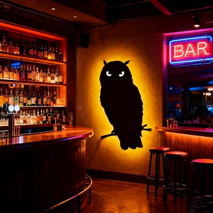 Owl Lamp Night Light Owl Decor Statue for Home Bedroom Gifts 16 Colors Changing Dimmable Indoor Outdoor Yard Wall Light - Bloomnest