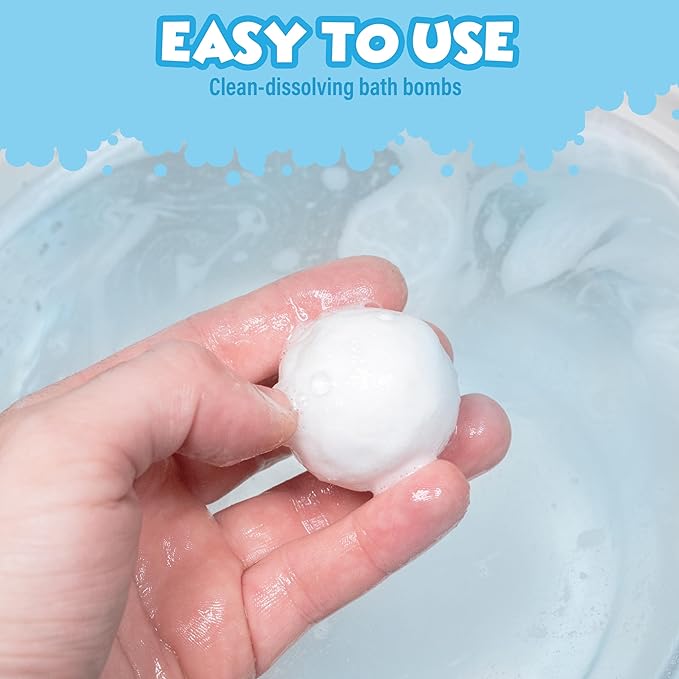 Tub Works® Vapor Bath Bombs for Toddlers & Kids, 12 Pack | Natural Essential Oils for Aromatherapy | Calming Eucalyptus Bath Bomb with Lavender & Menthol for Cold, Flu & Congestion Relief - Bloomnest