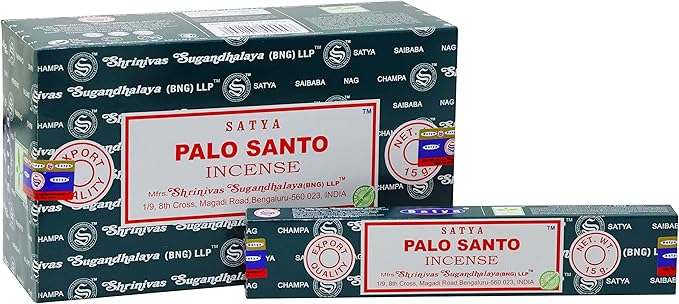 EARTH Satya Palo Santo Incense Sticks 15 GMS (Pack of 12) (Green Certified) Indian Perfumed Hand Rolled Agarbatti Perfect for Worship,Relaxation, Medication. Earth