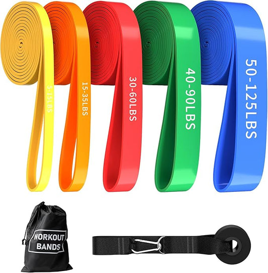 Resistance Bands, Pull Up Bands, Pull Up Assistance Bands Set for Men & Women, Exercise Workout Bands for Working Out, Body Stretching, Physical Therapy, Muscle Training - Bloomnest