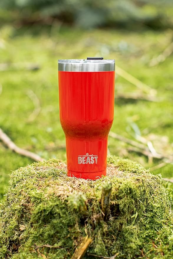 Beast 20 oz Tumbler Stainless Steel Vacuum Insulated Coffee Ice Cup Double Wall Travel Flask (Ladybug Red) - Bloomnest