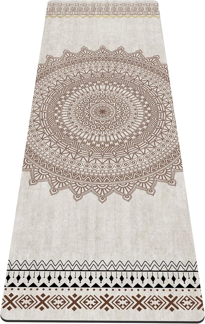 nuveti Yoga Mat Print Extra Thick TPE Non Slip Fitness Exercise Mat with Carrying Bag,72"x24" Extra Thick 6MM Exercise & Workout Mat for Yoga, Pilates Fitness and Floor Exercises - Bloomnest