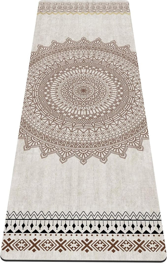 nuveti Yoga Mat Print Extra Thick TPE Non Slip Fitness Exercise Mat with Carrying Bag,72"x24" Extra Thick 6MM Exercise & Workout Mat for Yoga, Pilates Fitness and Floor Exercises - Bloomnest