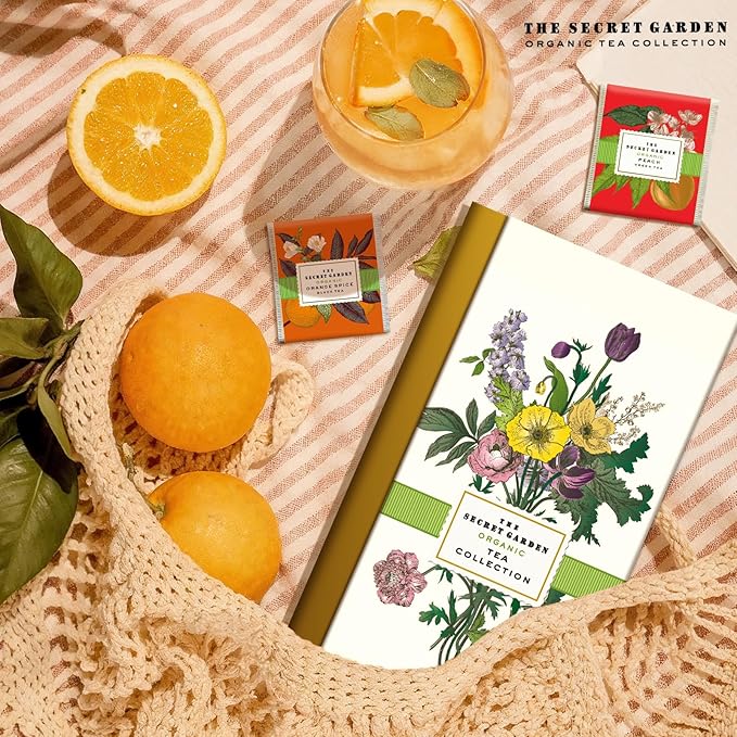 Life Plus Style Gourmet The Secret Garden Organic Tea Gift Set 80 Tea Bags 8 Flavours Green & Black Assorted Pack Wellness Sampler Tea Set Collection with Mango & Fruit Infusions Premium Birthday Gift for Women - Bloomnest