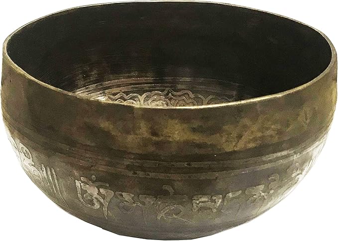 Crown Chakra Hand Pounded Tibetan Art Healing Singing Bowl ~ Nepal [404 SB, 5.5 inch Diameter] - Bloomnest