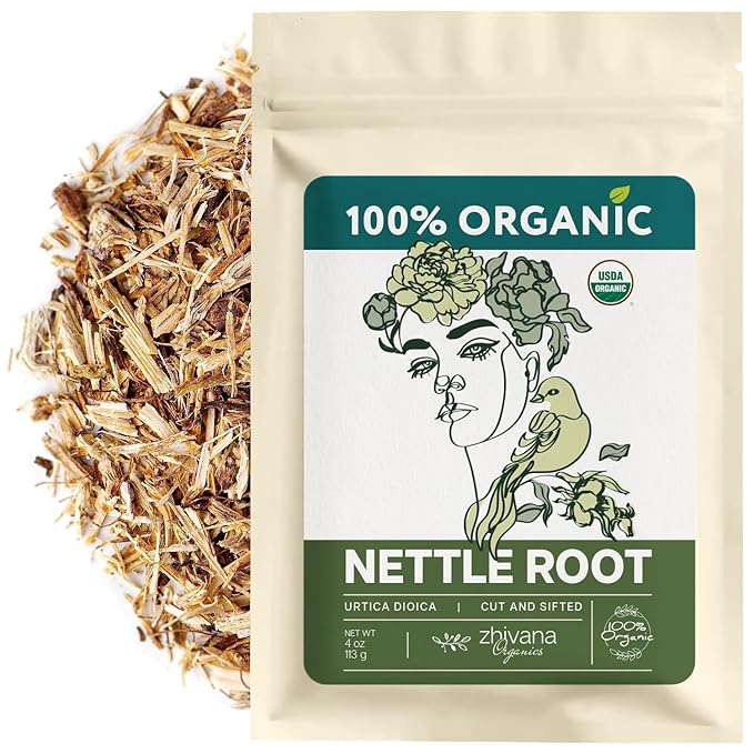 Organic Stinging Nettle Root Tea for Men's Health (4oz.) - Traditionally Used for Male Vitality & Overall Wellness — Make Herbal Infusions, Extracts, Tinctures, Oils — Té de Raíz de Ortiga Supports Prostate Health, Hormonal Balance & Energy - Make Herb... - Bloomnest