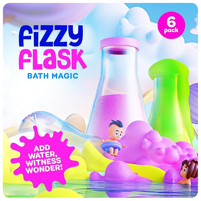 Tubby Tots Bath Potion Kits for Kids - 6 Pk - Bath Bombs for Kids - Toddler Bubble Foam Colors Fizzies - Bathtub Toys for Kid Ages 4-8 Years Old - Science Soap Potions Kit Age 3 4 5 6 7 8 - Non Toxic - Bloomnest
