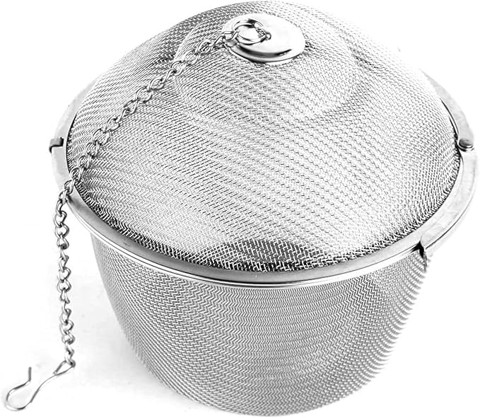 Extra Large Stainless Steel Twist Lock Mesh Tea Ball Tea Strainer Filter Spice Infuser 11cm/4.3 inch