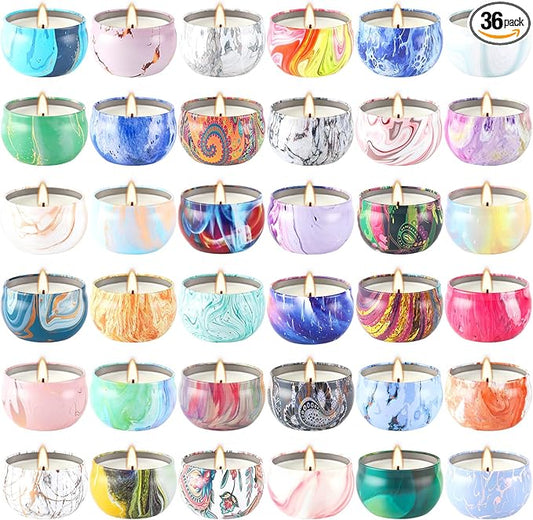 36 Pack Scented Candles Gift Set for Woman, Jar Candle, 2.5 oz Soy Wax Tin Candle-Ideal Gift for Travel Home Décor - Bloomnest