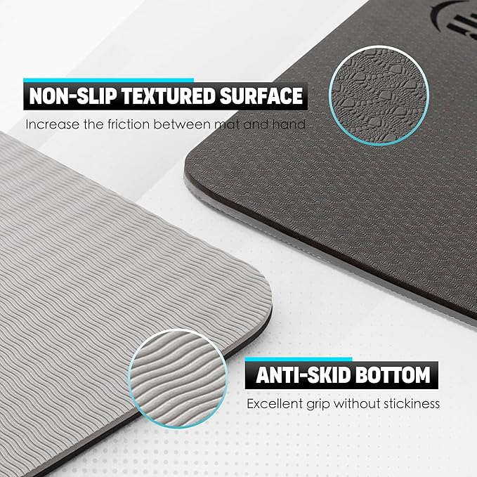 UMINEUX Large Yoga Mat for Men and Women 1/4 & 2/5 Inch Extra Thick TPE Fitness Mat for Home Gym Workout, Non-Slip, Eco Friendly Exercise Mat for Yoga, Pilates, Stretching, Meditation