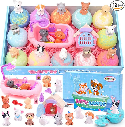 Bath Bombs for Kids with Surprise Inside for Girls Boys Toddlers Organic Kids Bath Bombs with Toys Inside Ideal Birthday Christmas Gift Set - Bloomnest