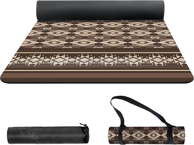 nuveti Yoga Mat Print Extra Thick TPE Non Slip Fitness Exercise Mat with Carrying Bag,72"x24" Extra Thick 6MM Exercise & Workout Mat for Yoga, Pilates Fitness and Floor Exercises - Bloomnest