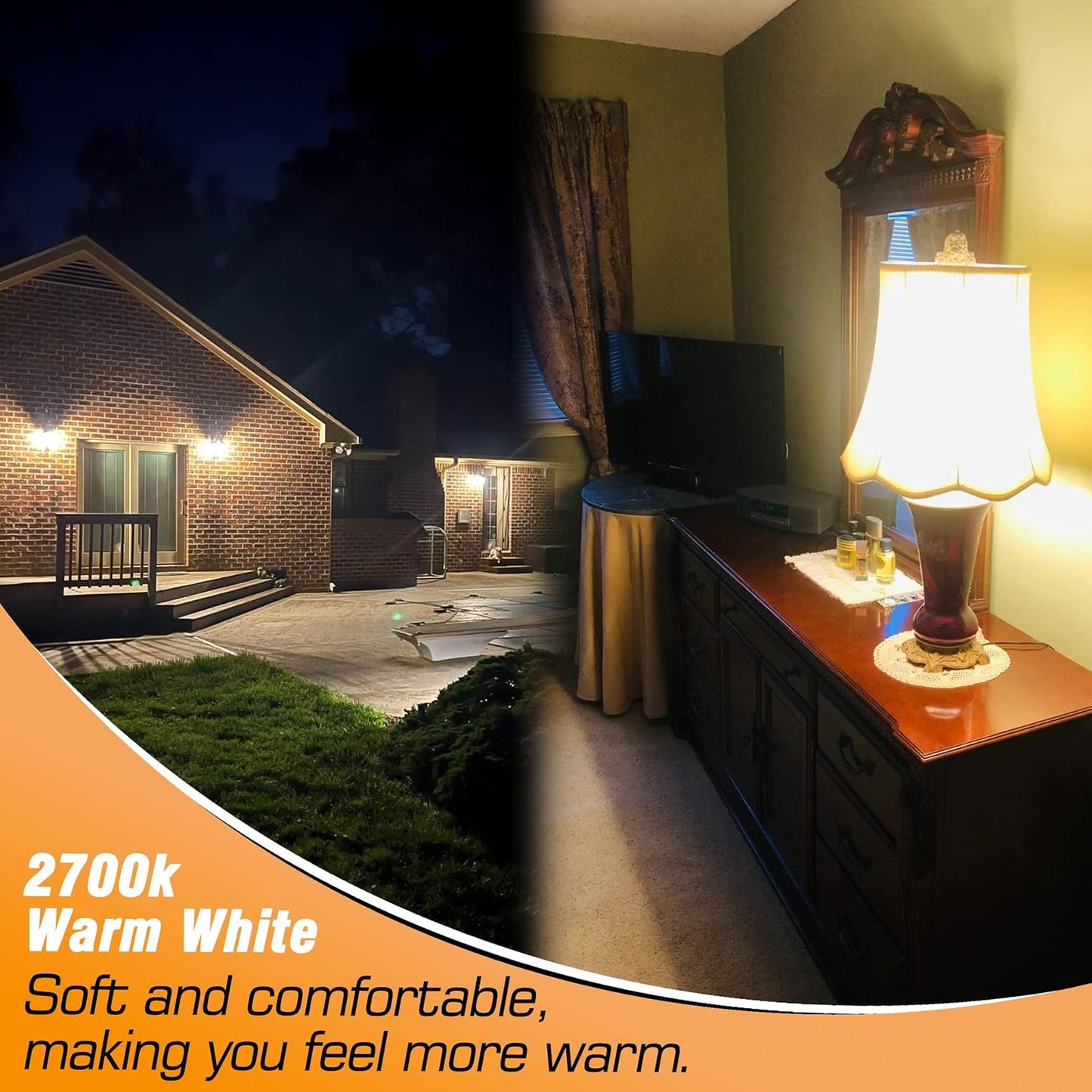 1.57 x 4.92 inch Big E26 15W LED Bulbs 2700K Warm White 2000 Lumen 150 Watt Equivalent Incandescent Bulbs for Outdoor Home attic Corridor Garage Indoor Candelabra Ceiling Fan Bulbs,Non-dimmable,2 Pack