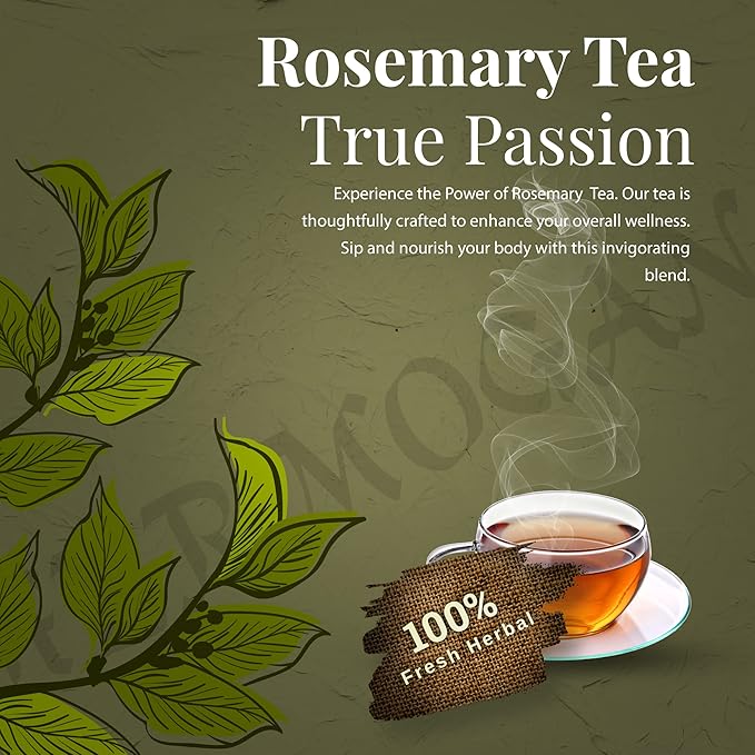 HERBOGANIC Rosemary Herbal Tea - Digestion Support and Immune Boost | Refreshing and Delicious Blend | Natural Ingredients | 20 Tea Bags - Bloomnest