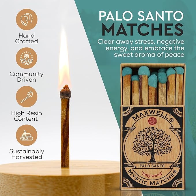 Palo Santo Sticks – High-Resin Holy Wood | Sustainable Peruvian Incense for Meditation & Cleansing (90 Count, 2-inch Sticks) - 6 Pack MaxwellsMysticMarket