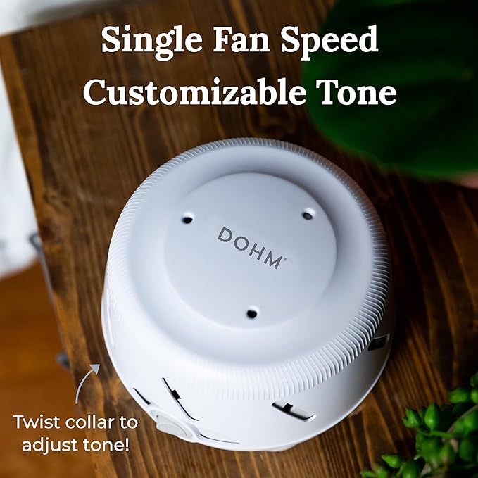 Yogasleep Dohm UNO White Noise Sound Machine (White) with Real Fan Inside for Non-Looping White Noise, for Travel, Office Privacy, Meditation, Sleep Aid for Adults & Baby, Registry Gift - Bloomnest