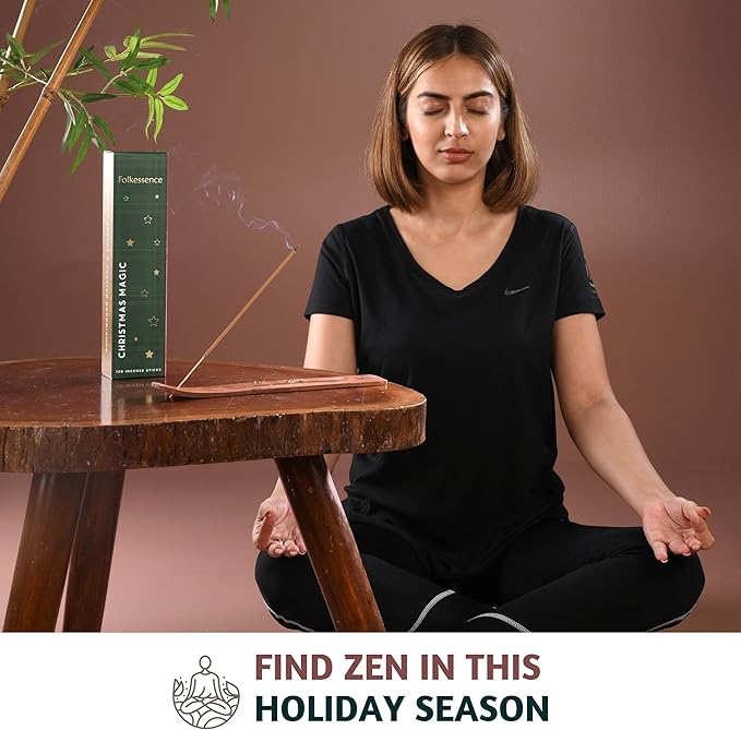 Folkulture Incense Sticks (120 Sticks) | Set of 6 Premium Incense for Meditation, Aromatherapy, Gifts | No Charcoal,Organic, Non Toxic, 45 Mins, Long Burning Peppermint, Apple Tart Insence-Sticks FOLKULTURE