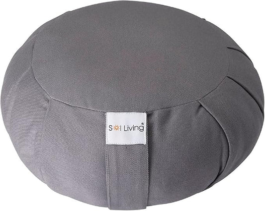 Meditation Cushion Sol Living Yoga Floor Pillow 100% Cotton Floor Cushion Removable Cover Firm Comfort Yoga Floor Cushion Seating for Adults Machine Washable Zafu Meditation Pillow Pouf Bolster Pillow