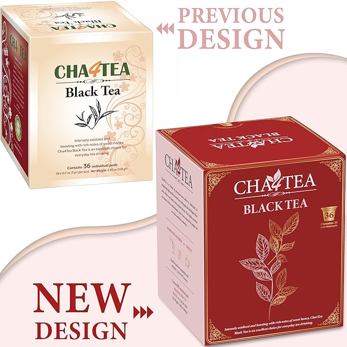 Cha4TEA 36-Count Black Tea Pods for Keurig K-Cup Brewers - Bloomnest
