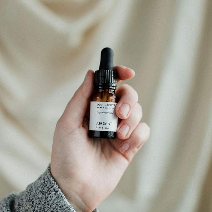 Aromatech Oud Saphir Aroma Essential Oil Blend: Luxury Hotel Inspired Aromatherapy with for Ultrasonic Diffusers & Nebulizers - 0.3 fl oz, 10 mL - Bloomnest