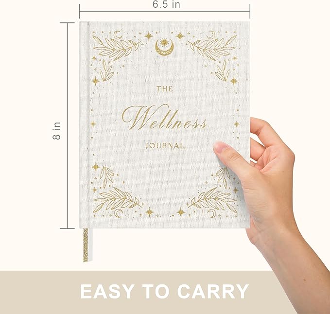 And Per Se Wellness Journal, Daily Journal for Personal Mental Health, Sleep & Diet Tracking, Self Care Reflection for Women & Men (Stardust Beige) - Bloomnest