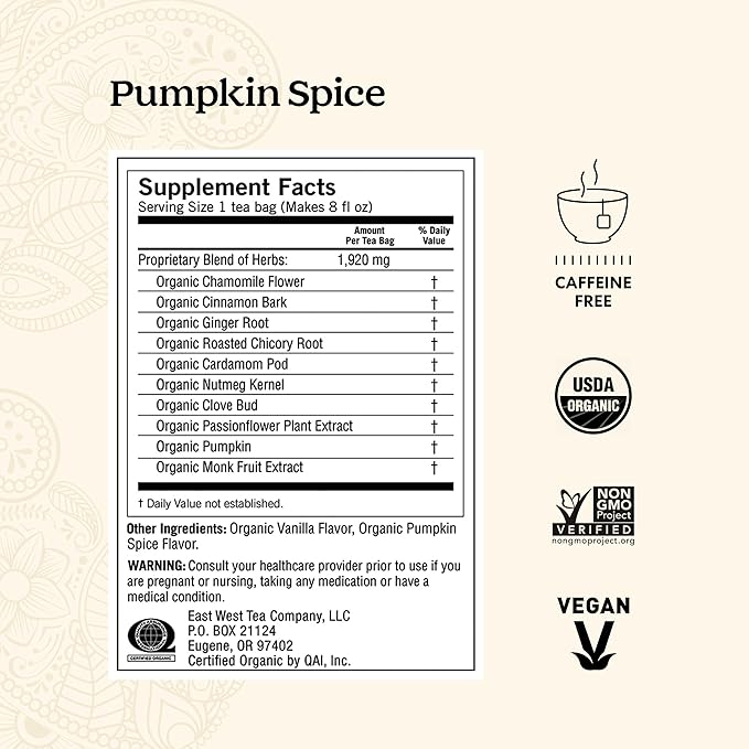 Yogi Tea - Fall Spice Variety Sampler Pack - 16 Tea Bags Per Pack (4 Pack) - Limited Edition Tea Sampler - Herbal Caffeine-Free Teas - Includes 2 Spiced Apple Chamomile & 2 Pumpkin Spice - Bloomnest
