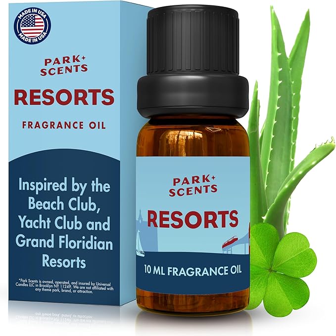 Park Scents Resorts – Floridian Theme Park Luxury Hotel Fragrance Oil – Clover, Aloe, Citrus & Daisy Scented Essential Oils for Diffusers, Home, Aromatherapy, Gifts for Women, Sister, Hostess (10ml) - Bloomnest