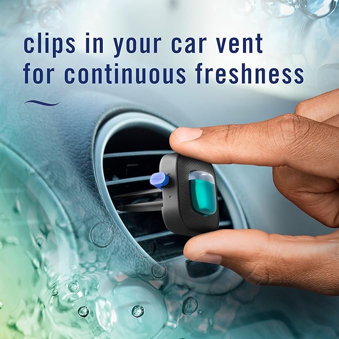 Unstopables Car Odor-Fighting Car Freshener Vent Clip Fresh Scent, .07 oz. Car Vent Clip, Pack of 4 - Bloomnest