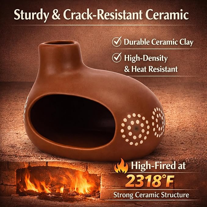 Palo Santo Holder, Chimney Palo Santo Burner, Ceramic Incense Holder with Ash Catcher for Yoga, Meditation, Home Fragrance & Cleansing, Burning Palo Santo Sticks, Cone Incense, Resin, Sage Phymorse