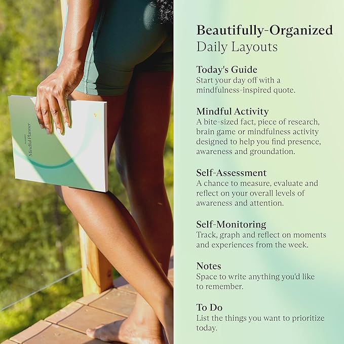 Switch Research Mindful Planner (Acceptance) - Evidence-Based Life Organizer - 31-Day Goal Planner to Develop Radical Acceptance - Daily planner With Prompts - Bloomnest