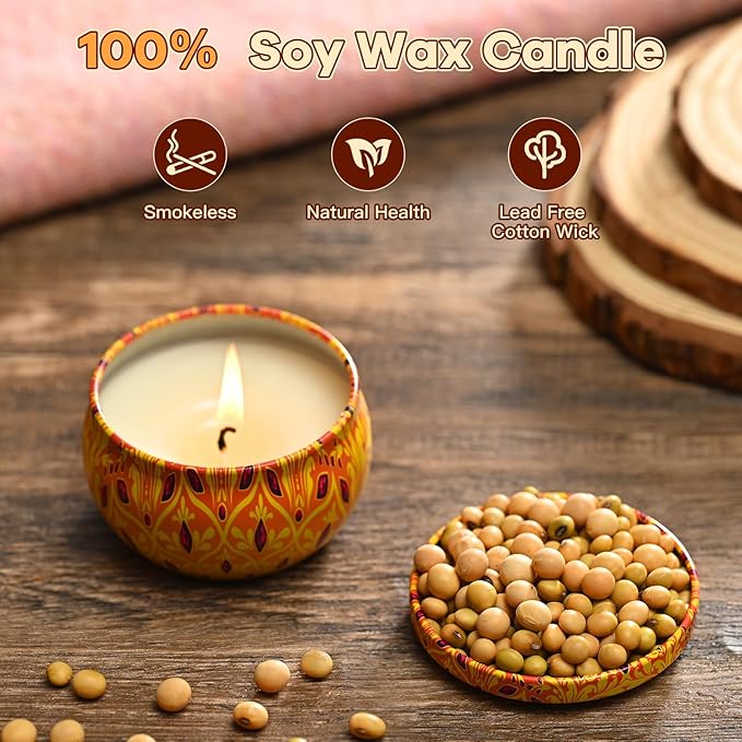 Scented Candle Set, 12 Pack Candles Gift for Home Scented, Aromatherapy Candle Gift, 2.5 oz Long Lasting Soy Candles for Men, Women, Friends Birthday, Mother's Day, Valentine Bath SPA - Bloomnest