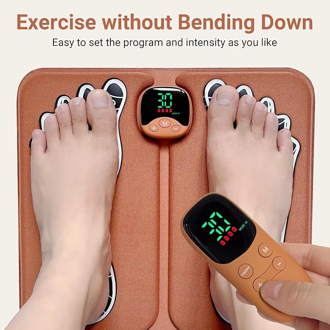 EMS Foot Massager for Neuropathy, Portable Foot Stimulator Mat for Women and Men - Bloomnest