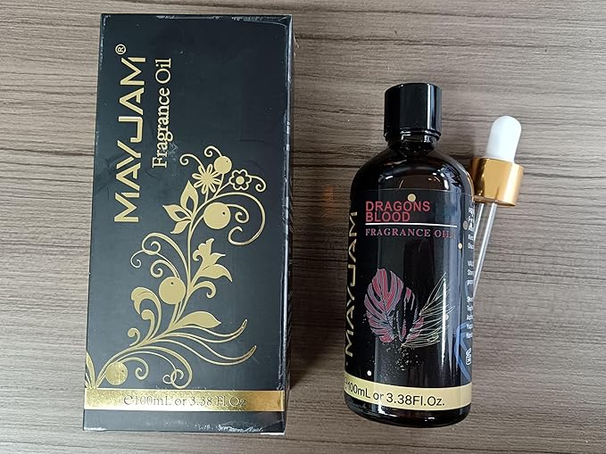 MAYJAM 100ML/3.38FL.OZ Dragons Blood Fragrance Oils with Glass Dropper, Essential Oils for Diffusers for Home, Long Lasting Scented Oils for Diffusers Soap Candle Making - Bloomnest