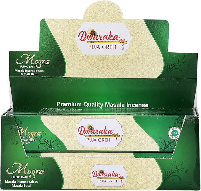 Dwaraka - Incense Sticks - Mogra/Arabian Jasmine, 100 Sticks, All Natural, Chemical Free DwarakaOrganic
