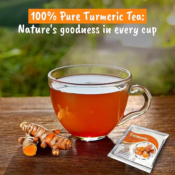HERBOGANIC Turmeric Herbal Tea - Digestion Support and Immune Boost | Refreshing and Delicious Blend | Natural Ingredients | 20 Tea Bags - Bloomnest