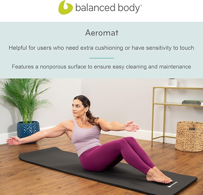 Balanced Body Aeromat Pilates and Yoga Mat for Floor Exercise, Extra-Thick Floor Workout Mat for Pilates or Yoga Exercises and Workouts, Studio or Home Gym Mat - Bloomnest