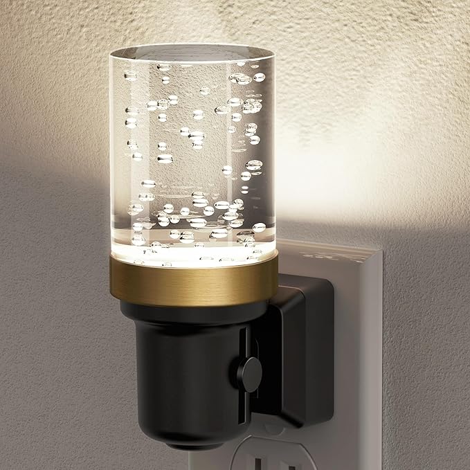 JandCase Night Light, Dimmable Night Lights Plug into Wall, Auto On/Off Light Sensor Nightlight, 5000K Daylight White 0-100LM Brightness LED Night Light, Bathroom Hallway Bedroom Decoration - Bloomnest